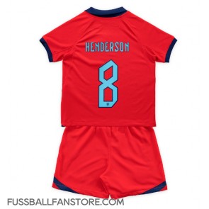 England Jordan Henderson #8 Replik Auswärtstrikot Kinder WM 2022 Kurzarm (+ Kurze Hosen)